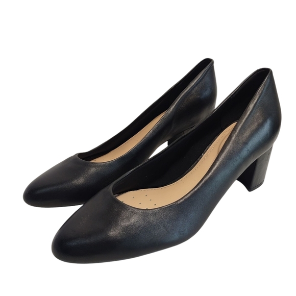 Easy Spirit Evolve Robin Pump Women's Black Soft Leather Heels Slip-on S… - Picture 2 of 8